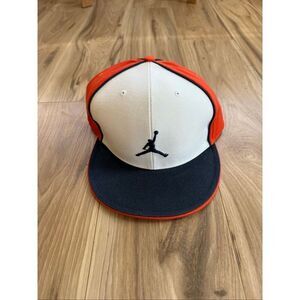 Air Jordan Mens Orange Carmelo Anthony 7 5/8 Embroidered Logo Jumpman Fitted Cap